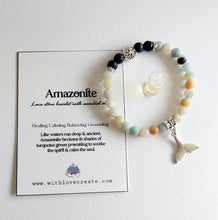Load image into Gallery viewer, Amazonite Lava Stone Bracelet With Essential Oil