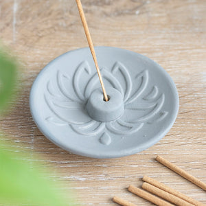Lotus Terracotta Incense Plate