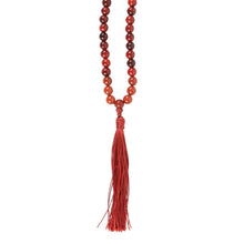 Load image into Gallery viewer, Grounding Rosewood and Red Jasper Mala Beads