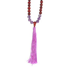 Load image into Gallery viewer, Intuition Rosewood and Amethyst Mala Beads