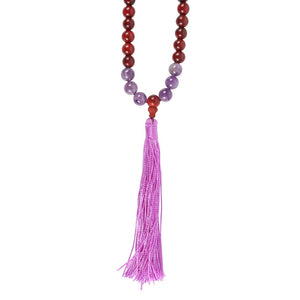 Intuition Rosewood and Amethyst Mala Beads