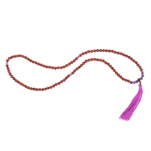 Intuition Rosewood and Amethyst Mala Beads