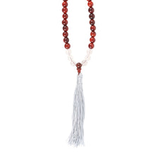 Load image into Gallery viewer, Stress Less Rosewood and Clear Quartz Mala beads