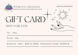 Withlove Creations Gift Voucher