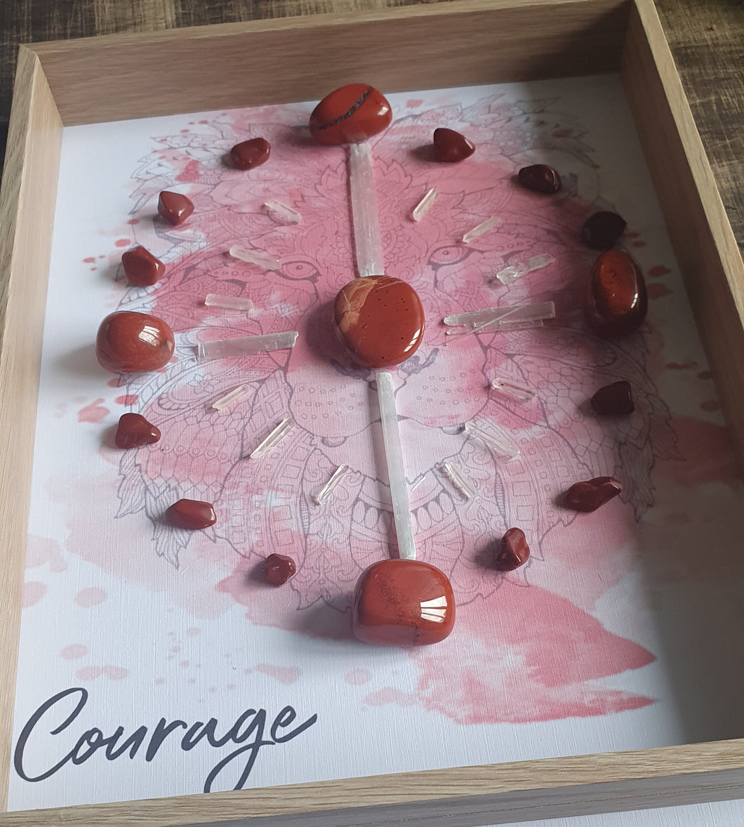 Courage- Red Jasper Crystal Grid