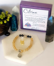 Load image into Gallery viewer, Citrine Lava Stone Bracelet With Essential Oil