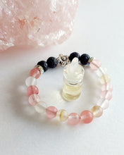 Load image into Gallery viewer, *Kids* Cherry Quartz Lava Stone Bracelet With Essential Oil