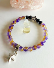 Load image into Gallery viewer, Ametrine Bracelet With Lava Stone &amp; Essential Oil