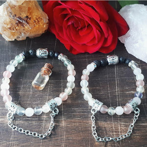 Mother & Child Matching Bracelets With Lava Stone & Essential Oil
