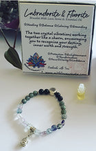 Load image into Gallery viewer, Labradorite &amp; Fluorite Lava Stone Bracelet With Essential Oil