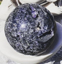 Load image into Gallery viewer, Rare Druzy Sphalerite with Fluorite Sphere
