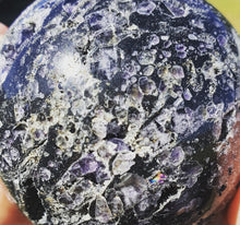 Load image into Gallery viewer, Rare Druzy Sphalerite with Fluorite Sphere